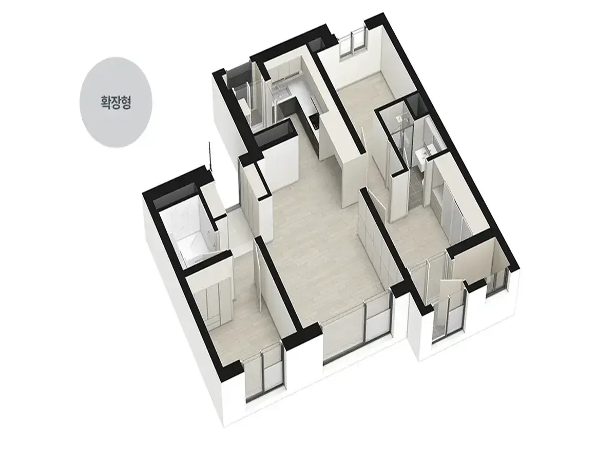 산곡역 해링턴 59type구조