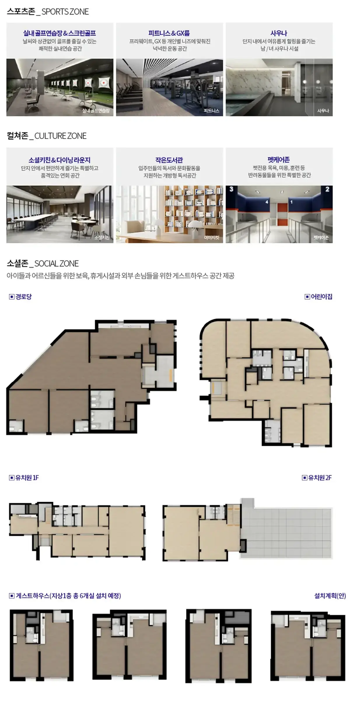 입주민시설의 종류